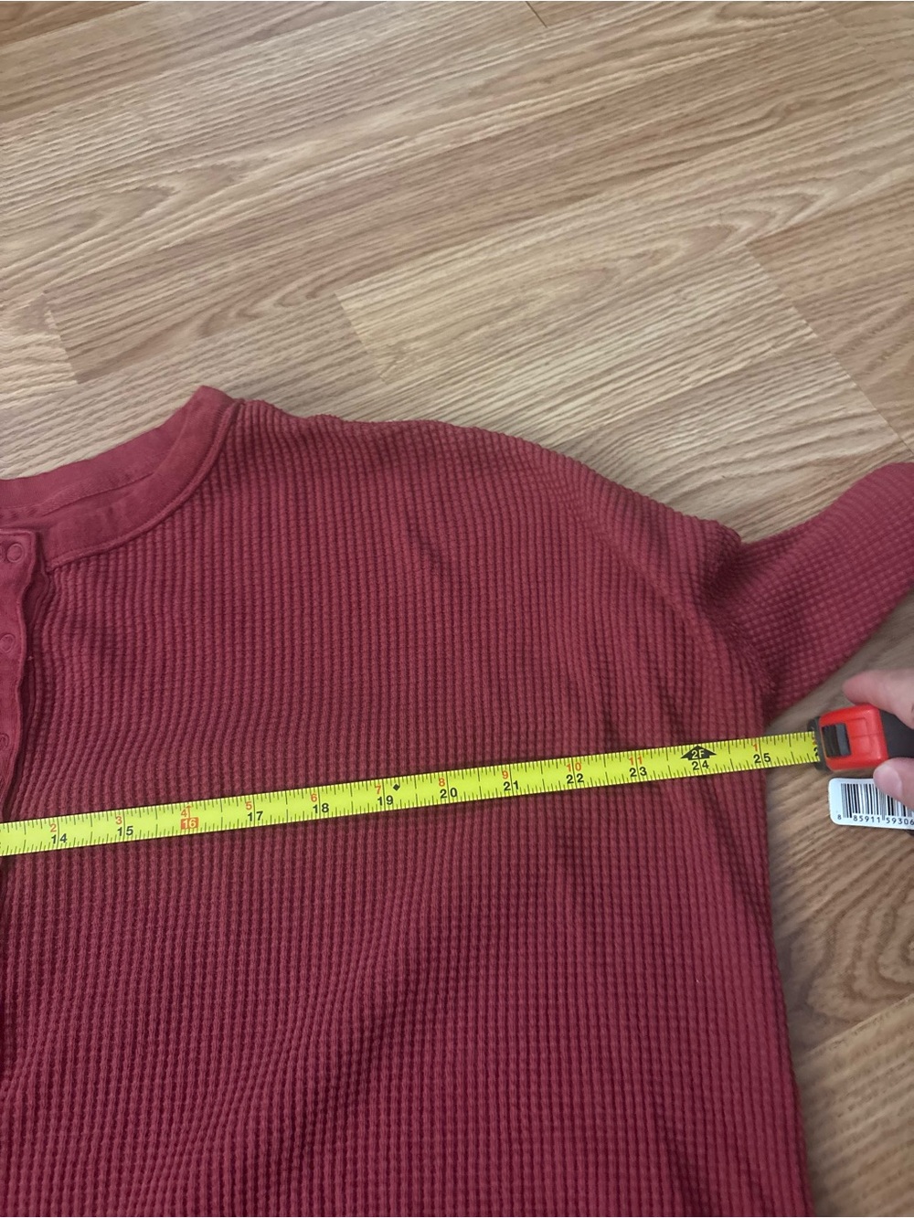 Aerie Offline Waffle Henley Long Sleeve Top Size Medium - Picture 5 of 8